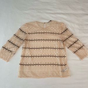 Madewell beaded lace top